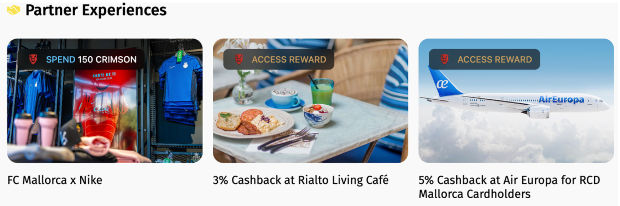 Cashback through Partner Reward Program 