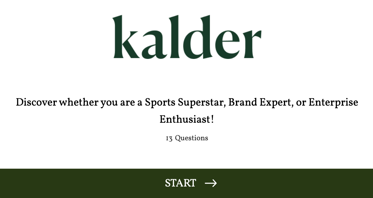 Kalder Loyalty Program Quiz 